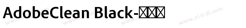 AdobeClean Black字体转换